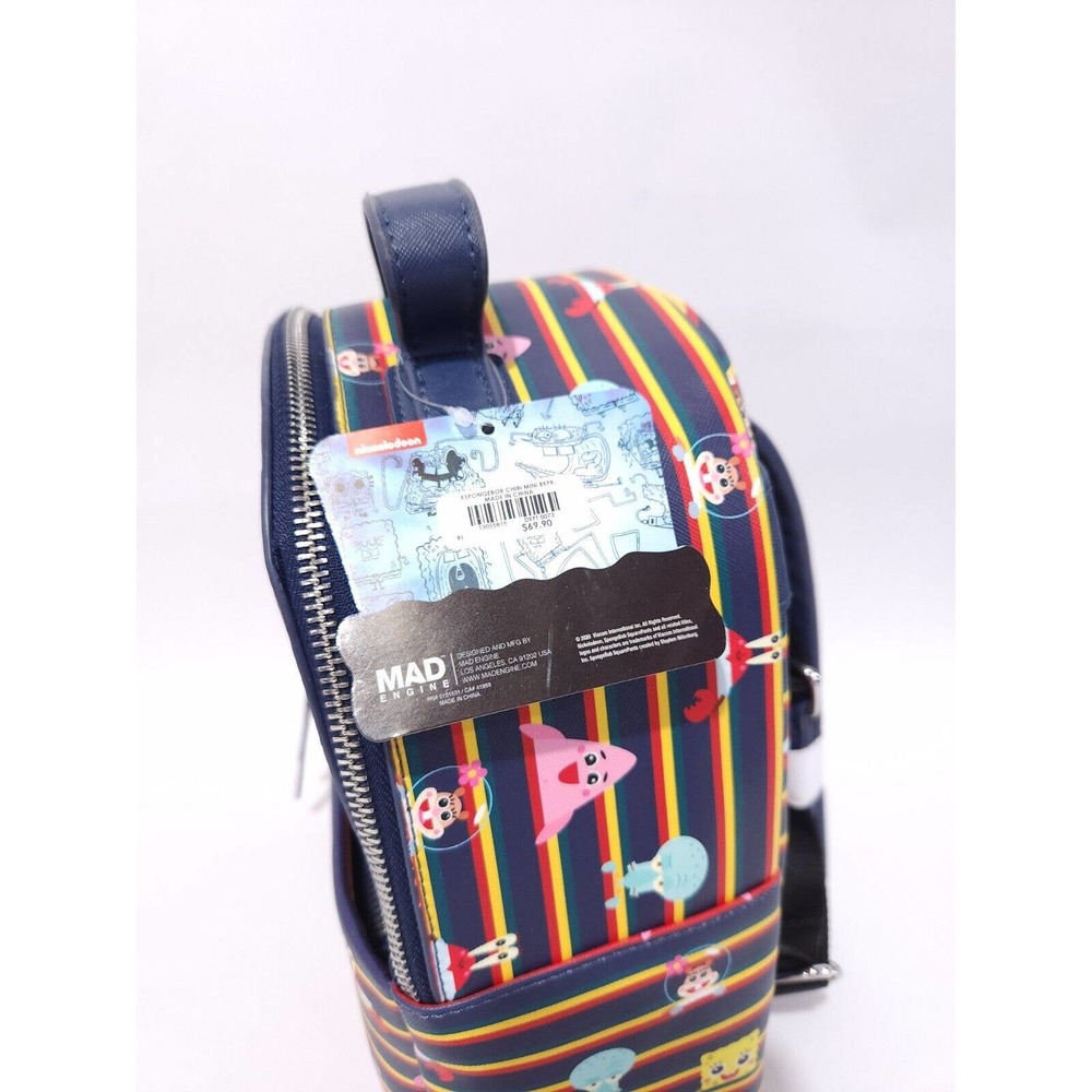 SpongeBob SquarePants Nickelodeon Chibi Striped Mini Backpack Loungefly Style - Picture 9 of 12